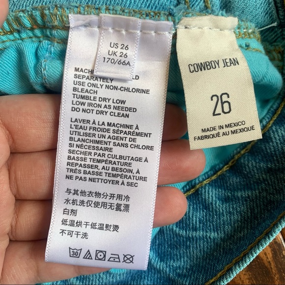 BDG High-Waisted Cowboy Jean – Turquoise - Picture 5 of 7